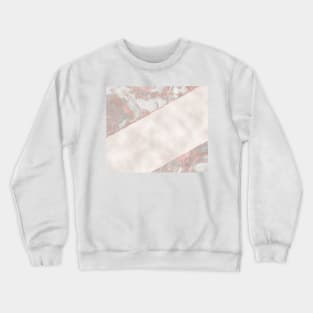 French polished rose gold marble & pearl Crewneck Sweatshirt